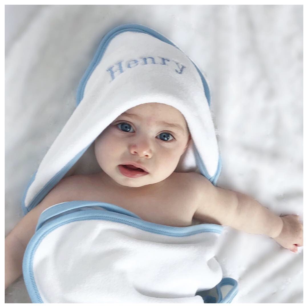 Toalla de bebé personalizada bordada Toalla de bebé personalizada