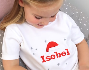Embroidered Personalised Christmas Top - Personalised Christmas Babygrow - Embroidered Personalised Christmas Vest - Kids Christmas