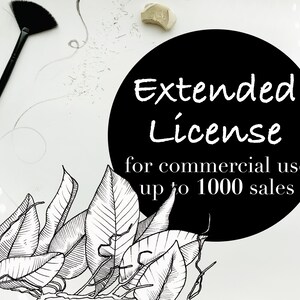 Extended License for Commercial Use of Any Clipart Set - Production Quantity of 1-1000 - One License for One Clipart Set
