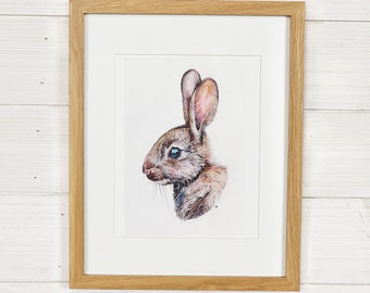 Rabbit Fine Art Print, Rabbit Print, Rabbit Print Art, Rabbit Print Nursery, Rabbit Art, Rabbit Art Print, Rabbit Art Print Nursery