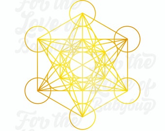 Gold Metatron's Cube Digital Download