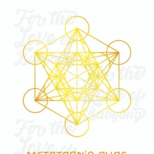 Gold Metatron&#39;s Cube Digital Download