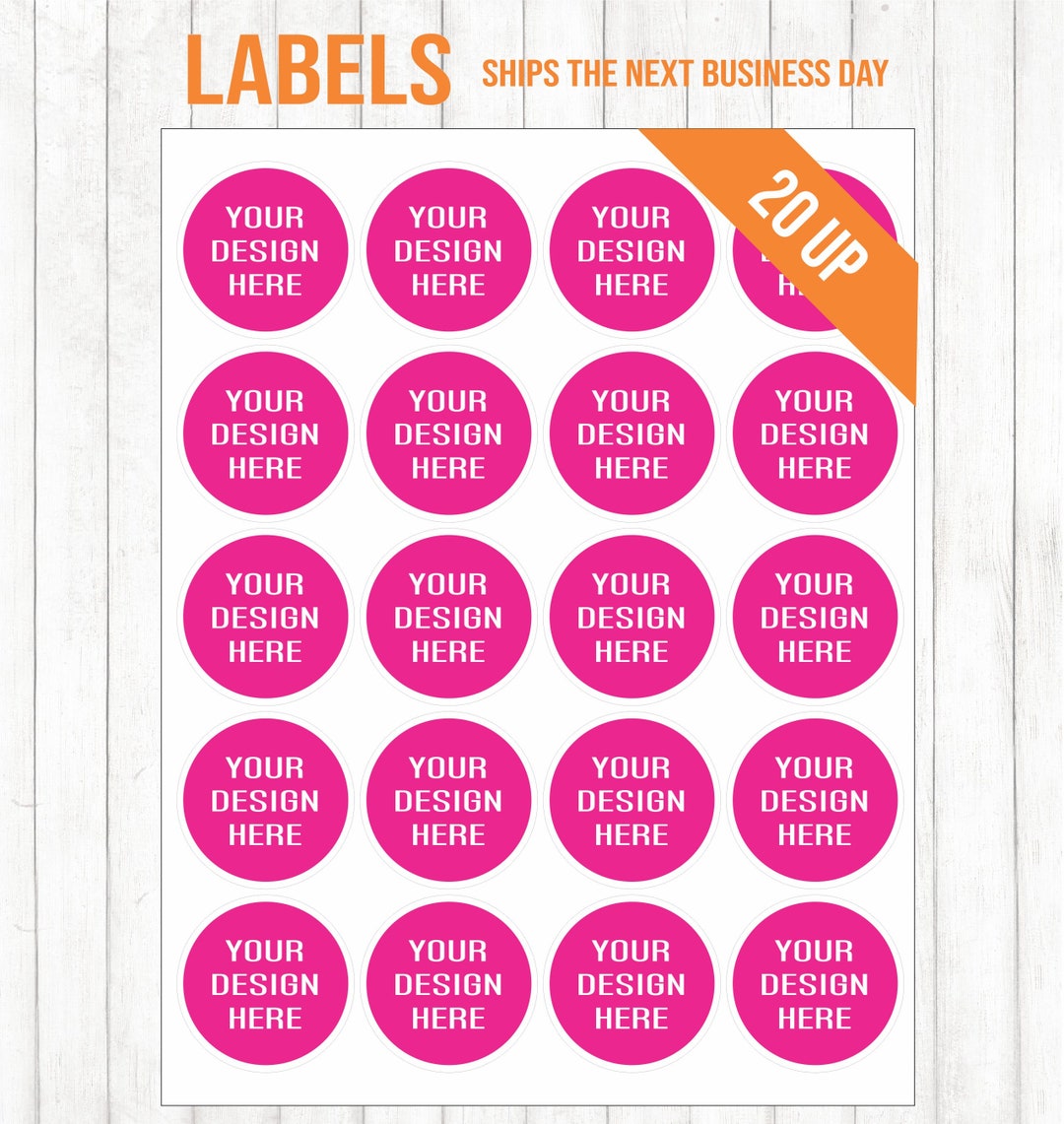 Label Examples 2inch Label Sticker 2 Inch Round Your Custom Design - Etsy