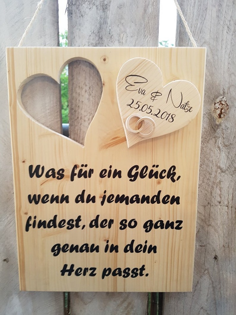 Holzschild für Hochzeit Geschenk Brautpaar Holz Etsy