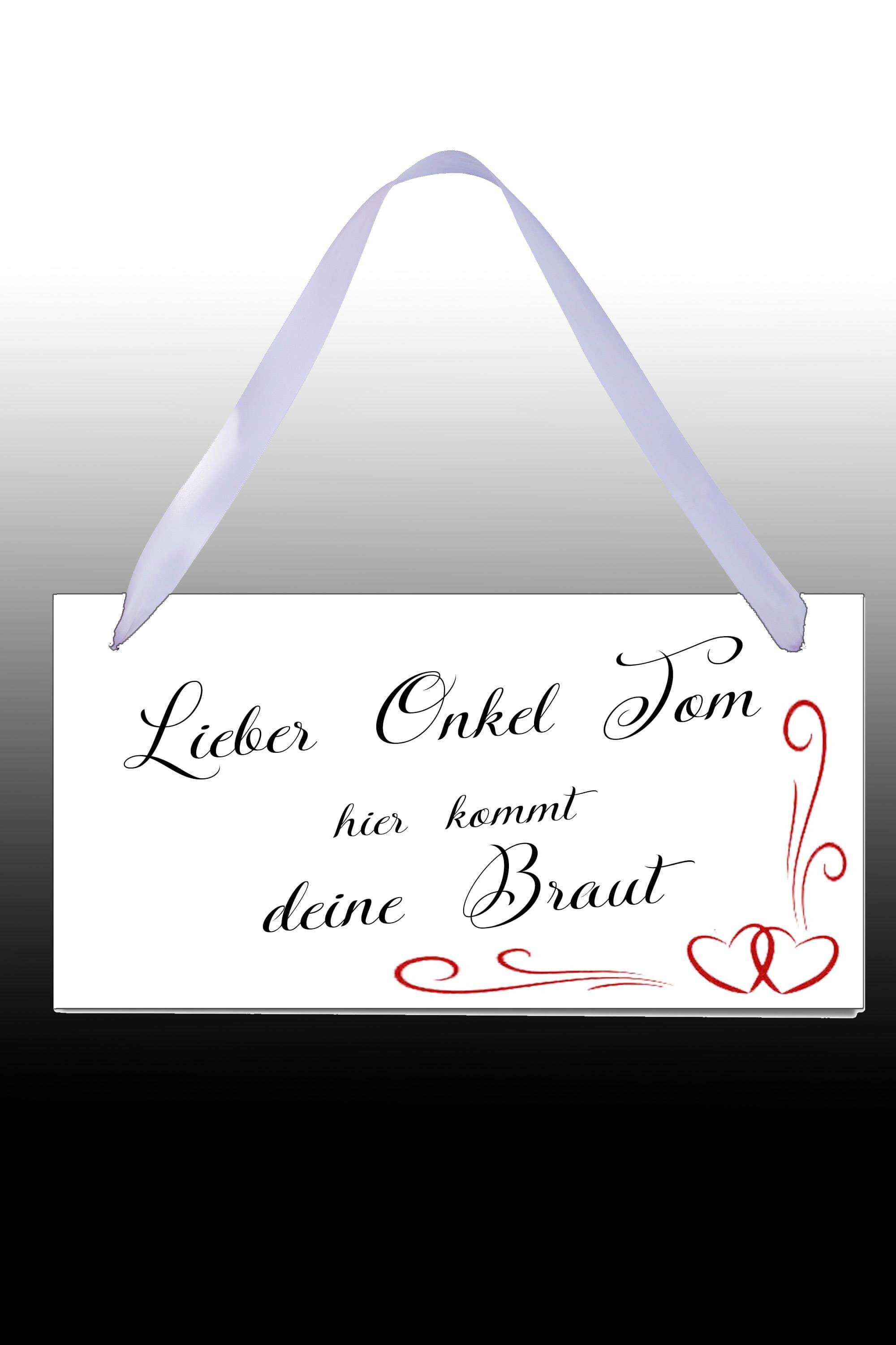 Hochzeitsschild Papa Onkel hier kommt deine Braut Holzschild Etsy