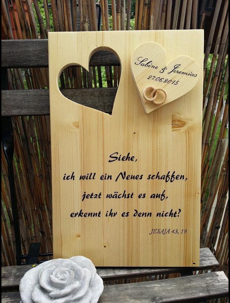 Holzschild für Hochzeit Geschenk Brautpaar Holz Etsy