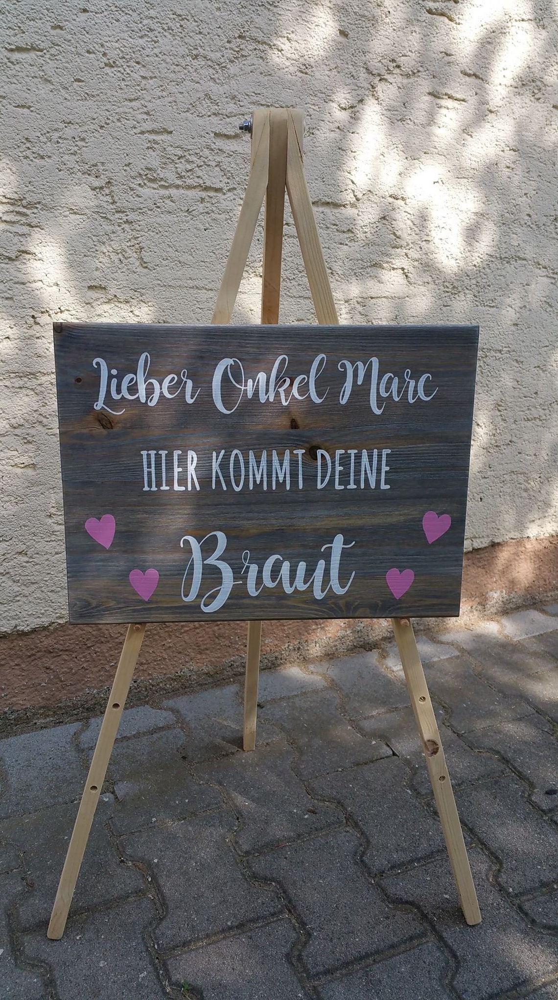 Hochzeitsschild Papa Onkel hier kommt deine Braut Holzschild Etsy