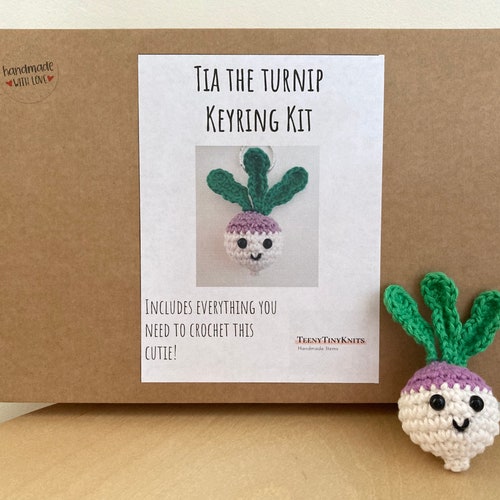 Crochet Kit for a Cute Amigurumi Fruit Keyring Luke the Etsy UK