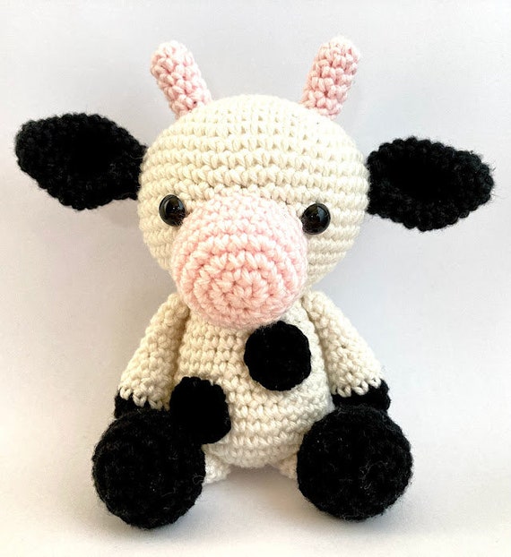 Crochet Kit for a Cute Amigurumi Animal Toy Flora the Friesian Cow DIY  Kit/crafting Kit/starter Pack 