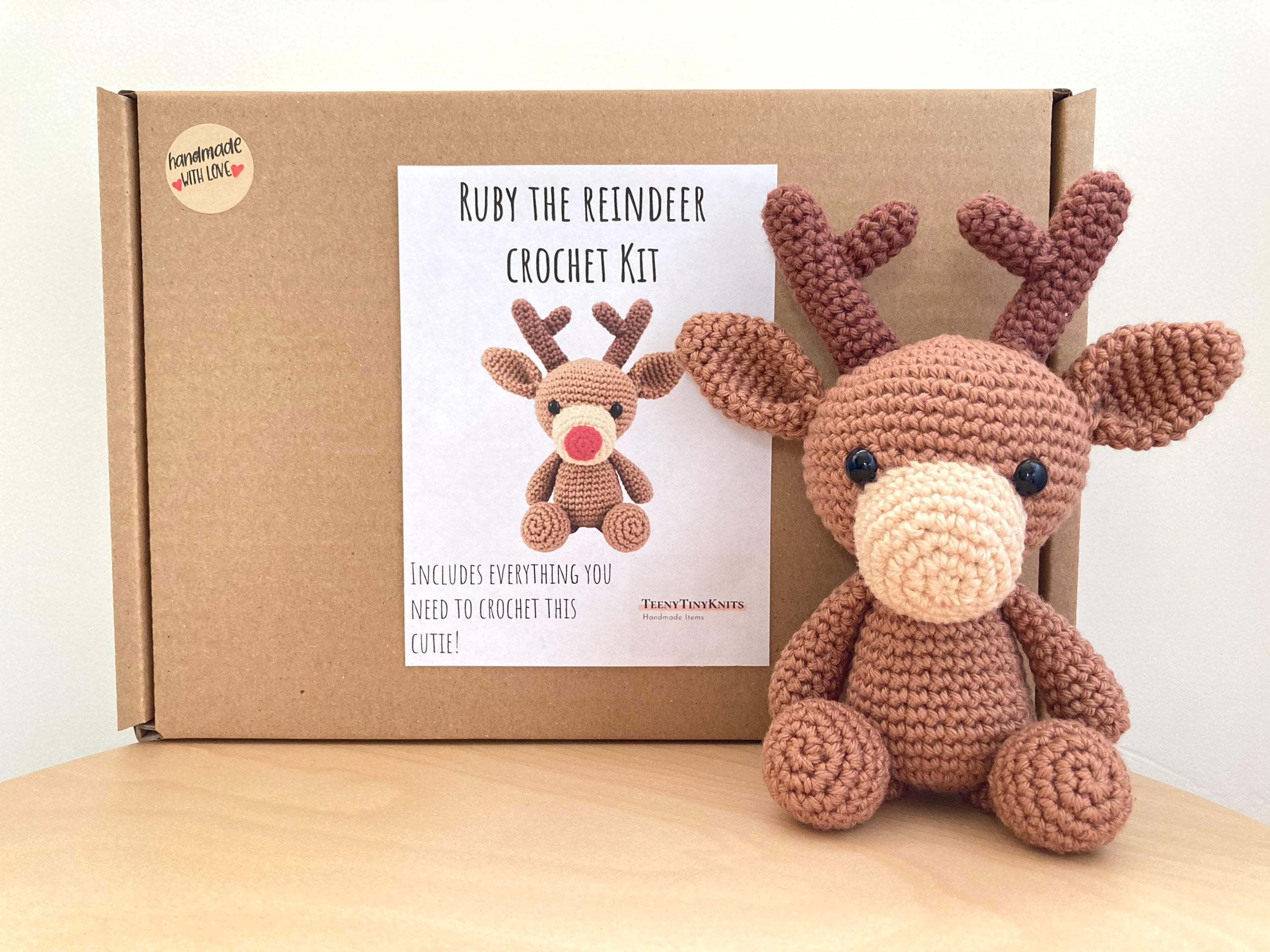 Crochet kit for a cute amigurumi animal toy ~ Phoebe the baby Panda