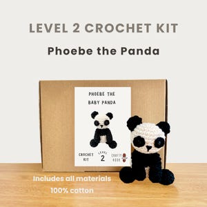 Phoebe the Baby Panda 100% katoenen haakpakket - amigurumi dieren DIY pakket | Starterspakket