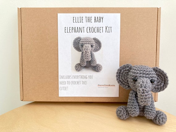 Elly the Elephant Mini Crochet Amigurumi Kit