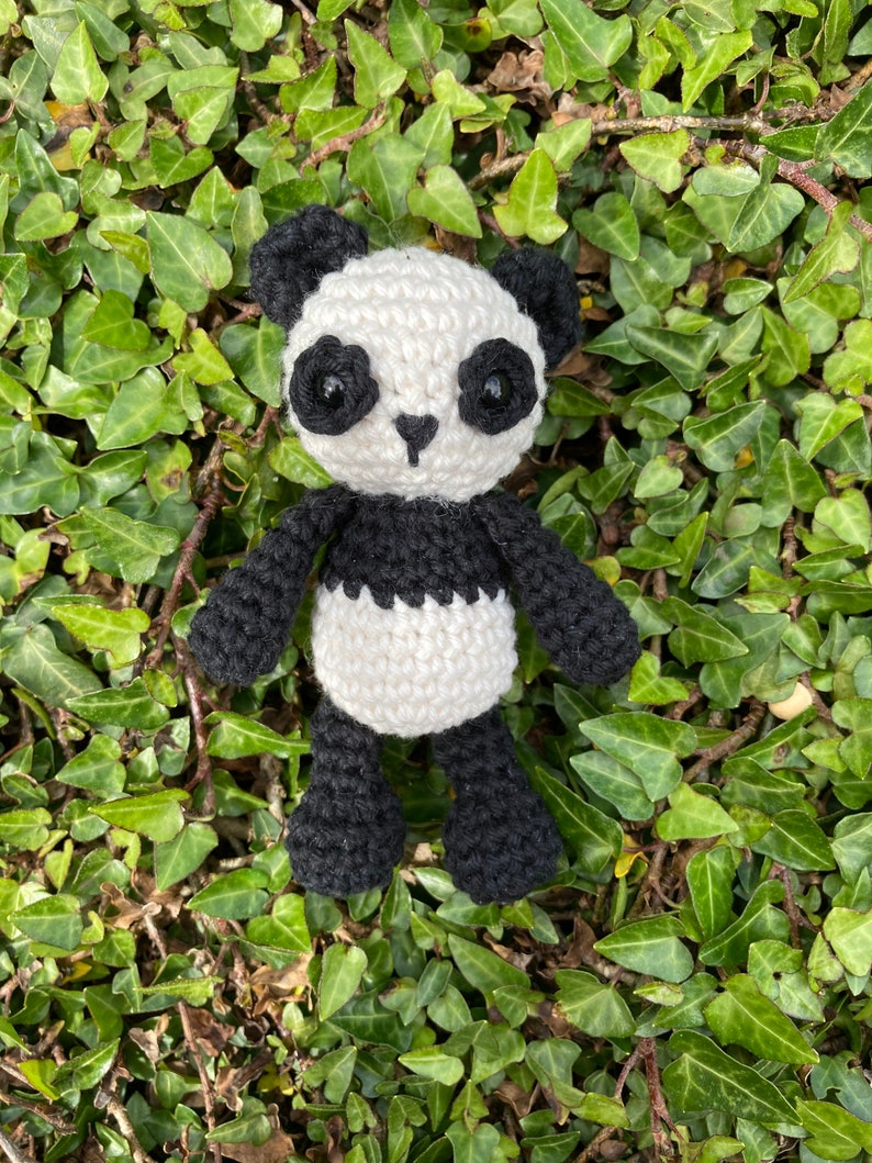 Crochet kit for a cute amigurumi animal toy ~ Phoebe the baby Panda