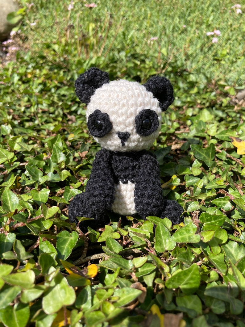Crochet kit for a cute amigurumi animal toy ~ Phoebe the baby Panda