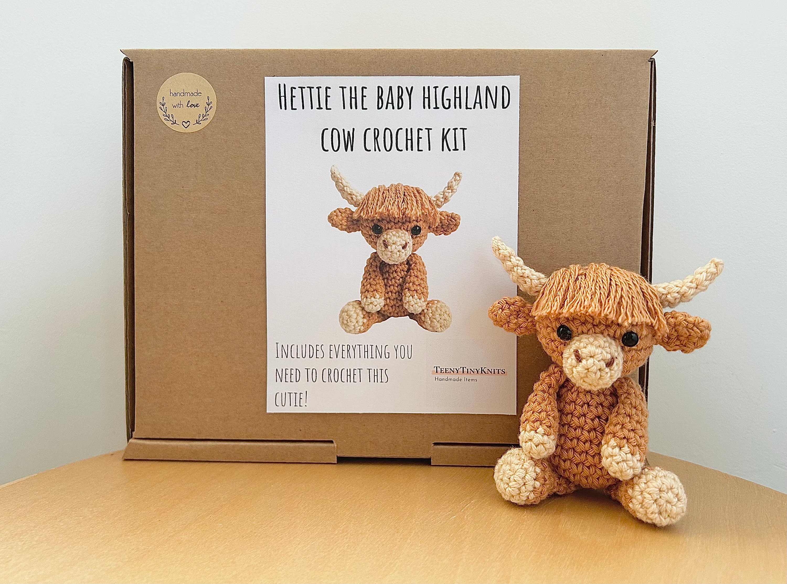Buy Crochet Kit for a Cute Amigurumi Animal Toy Hettie the Baby Highland  Cow DIY Kit/crafting Kit/starter Pack Online in India 