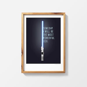 Anakin Skywalker Ligthsaber Star Wars | Printable Poster Print Wall Art instant download | Revenge of the Sith | The Phantom Menace