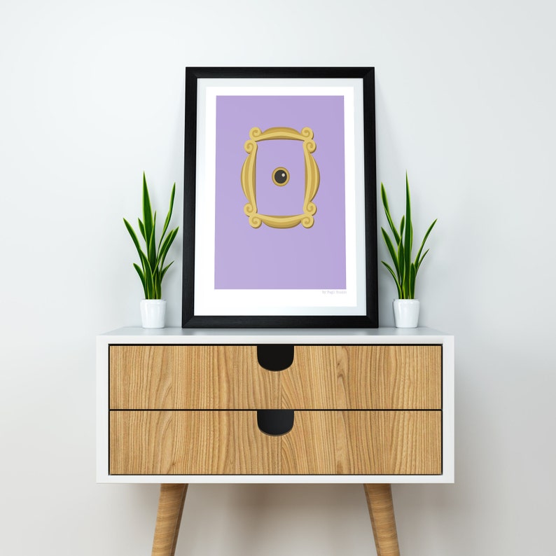 Download Friends' Purple Door Peephole Golden Frame Printable | Etsy