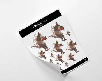 Printable Stickers Holliday Armadillo || for Planners, iPhone, macbook, notebook, car, laptop, mug, journal || Friends TV Show