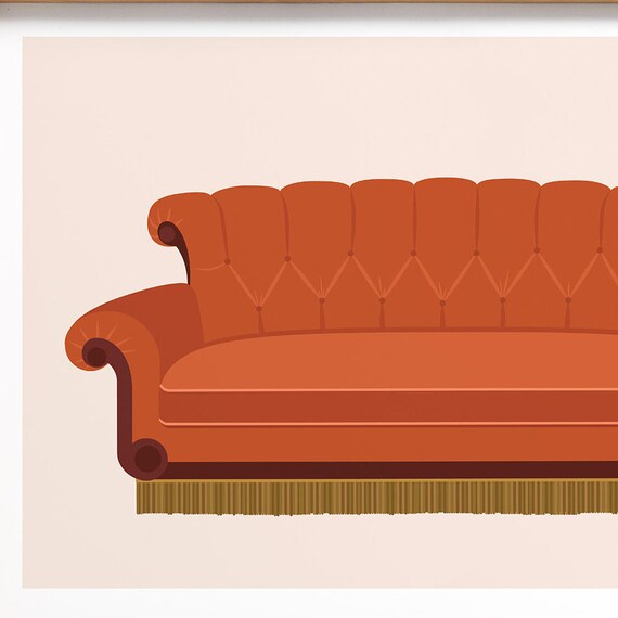 Central Perk Couch Friends Tv Show Printable Wall Art Etsy