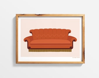 Central Perk Couch || Friends TV Show || Printable Wall Art Print Poster