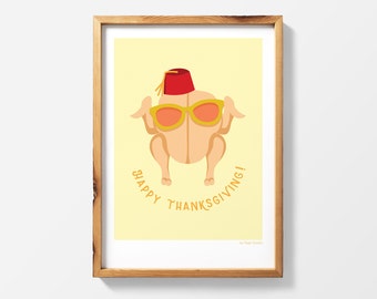 Thanksgiving Turkey || Friends TV Show || Printable Wall Art Poster Print || The One with All the Thanksgivings