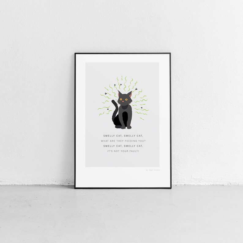 Smelly Cat Song Friends TV Show Phoebe Buffay's Etsy