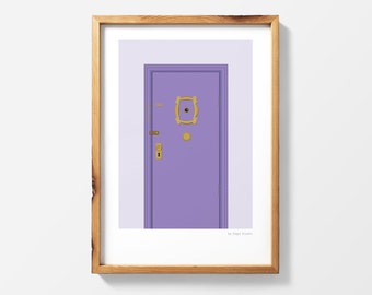 Purple Door, Friends TV Show's Apartment || Printable Wall Art Poster Print || Monica Ross Joey Phoebe Rachel Joey Chandler