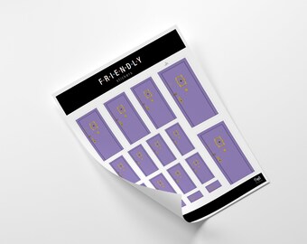 Printable Stickers Friends Purple Door | for Planners, iPhone, macbook, notebook, car, laptop, journal | Friends TV Show Monica and Rachel's