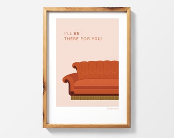 Central Perk Couch || Friends TV Show || Printable Wall Art Poster Print