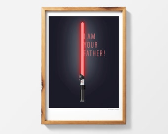 Darth Vader Ligthsaber Star Wars | Printable Poster Print Wall Art | StarWars gift instant download | A New Hope | Return of the Jedi