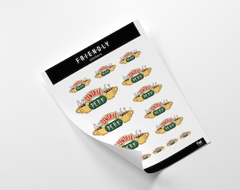 Printable Stickers Central Perk Logo Friends TV Show | for Planners, iPhone, macbook, notebook, car, laptop, journal | Joey Tribbioni