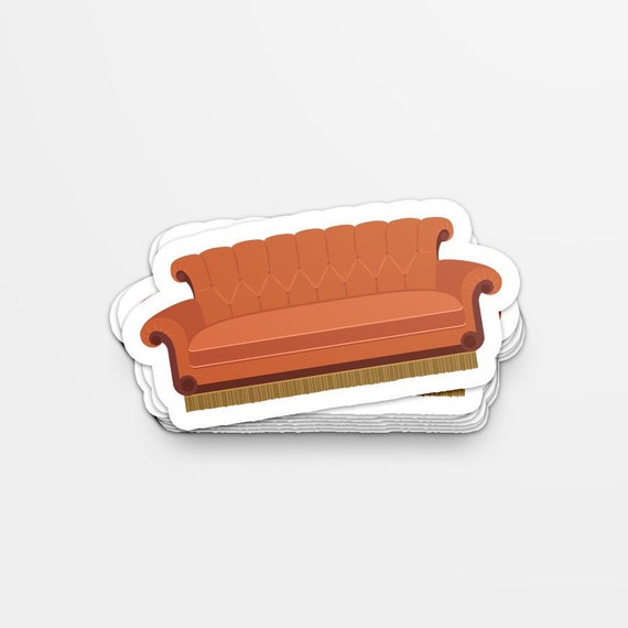 Printable Stickers Central Perk Couch Friends Tv Show Etsy