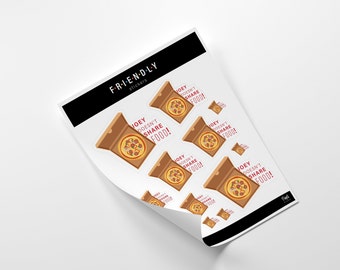 Printable Stickers || Joey Doesn't Share Food  || for Planners, iPhone, macbook, notebook, car, laptop, mug, journal || Friends TV Show ||