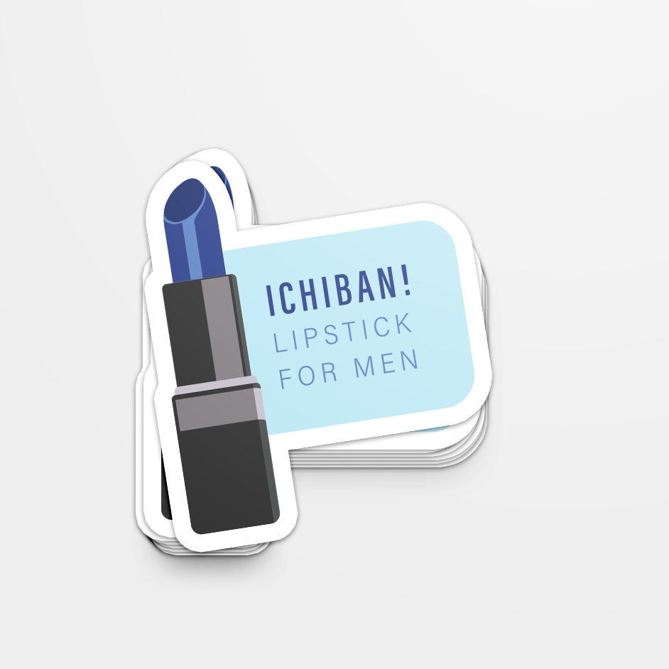 Printable Stickers Ichiban Lipstick for Men for Planners | Etsy