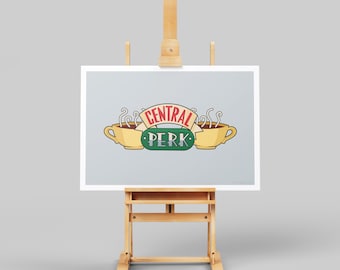 Poster In Metallo Central Perk Friends 20x30 Cm - Decorazione Retrò Per Parete, Impermeabile, Con Bordi Arrotolati, Per Bar, Casa O Ufficio