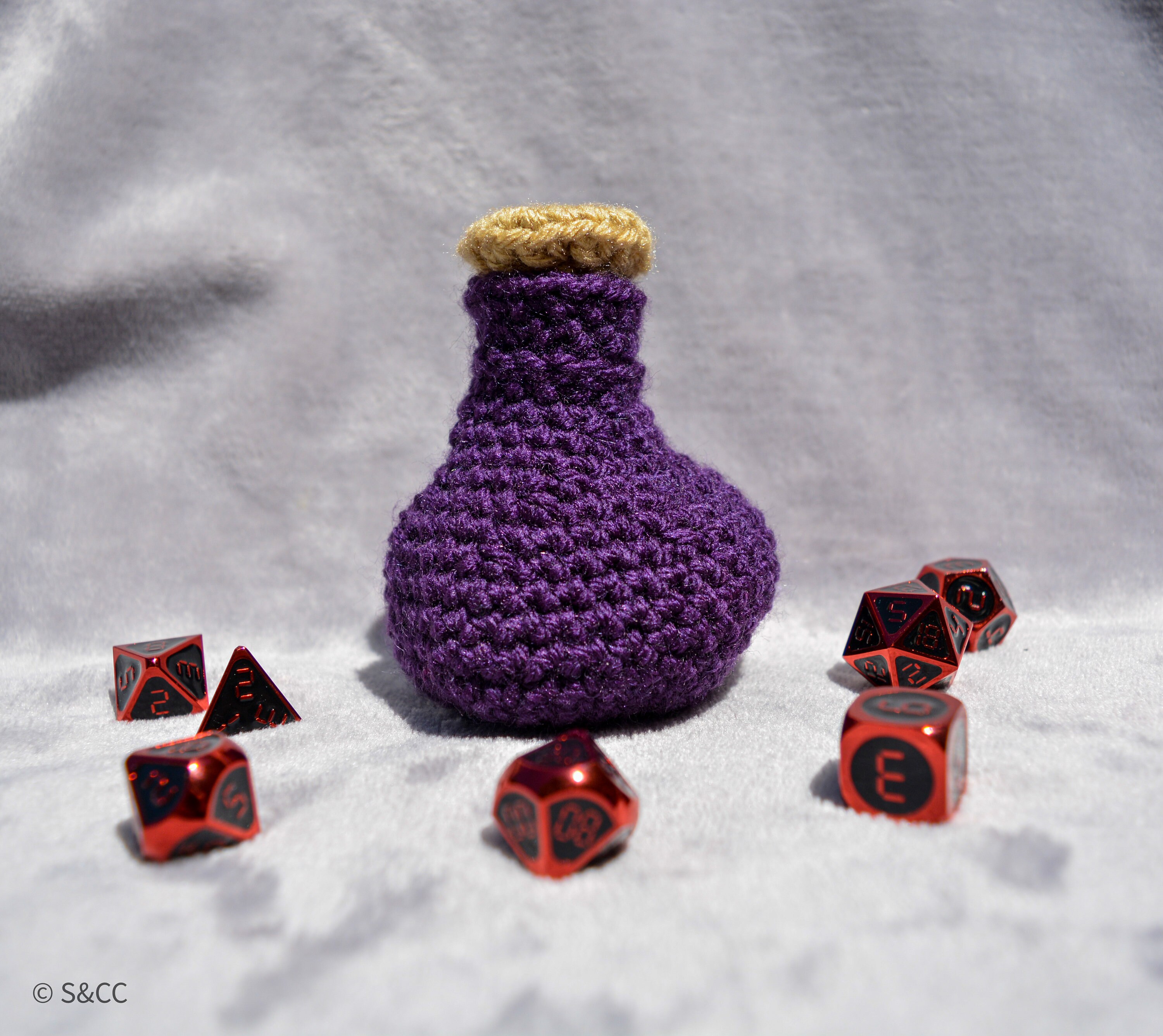 Potion Bottle Crochet Dice Bag Etsy