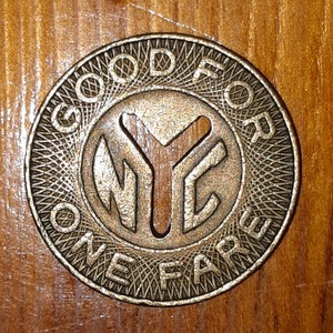 New York City Subway "Y" Tokens