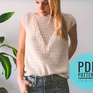 Lilah shirt PDF crochet PATTERN