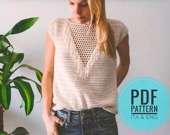 Lilah shirt PDF crochet PATTERN