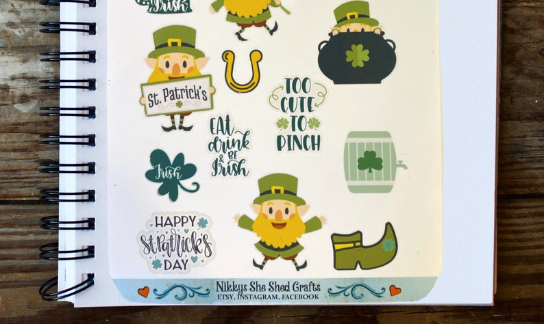 iPad and Phone Case Water Bottle St Patricks inspired Decal Glossy Sticker for Laptop