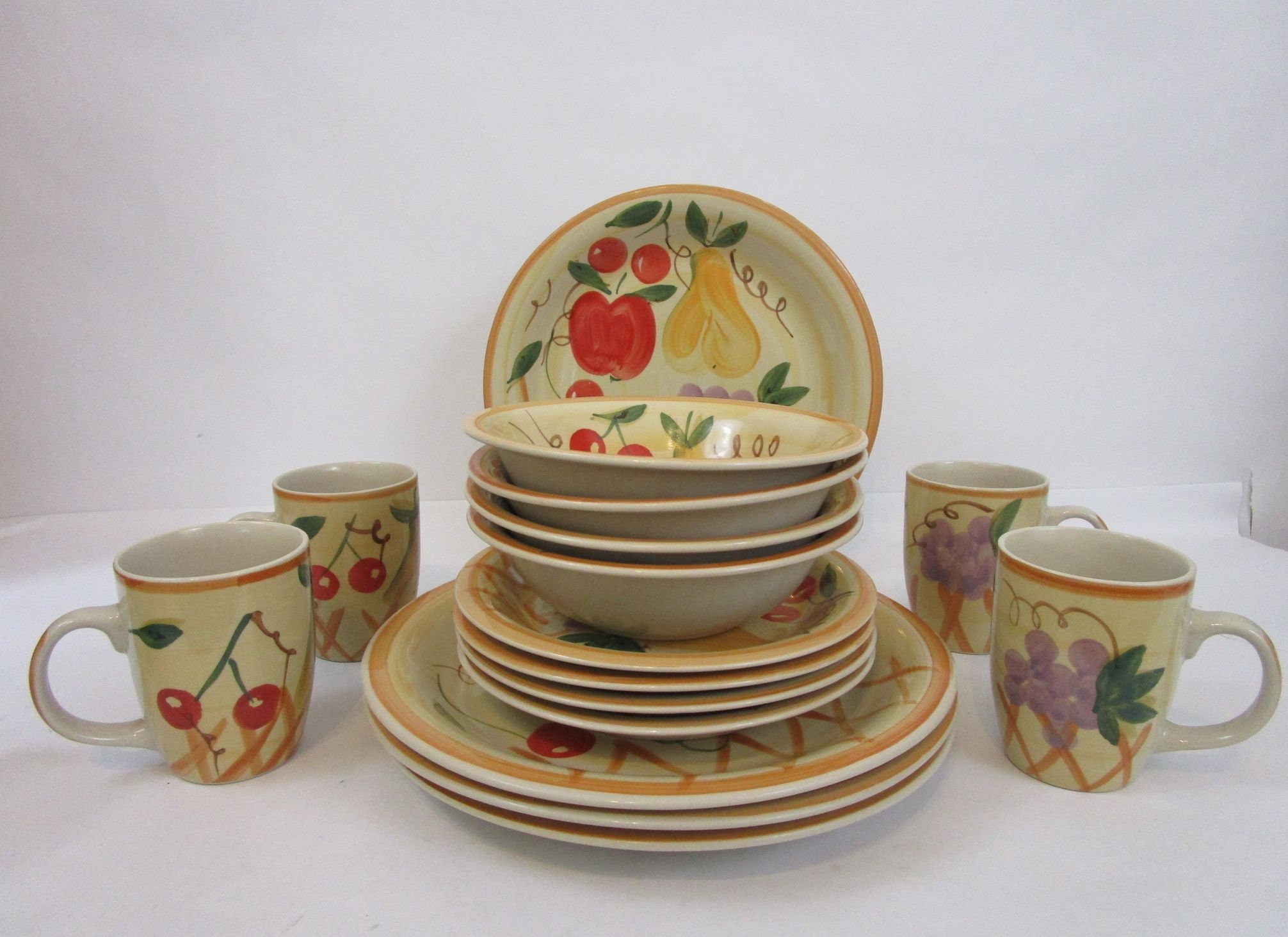 Tabletops Avenue Kristine 16 Piece Dinner Plates Bowls Cups Etsy