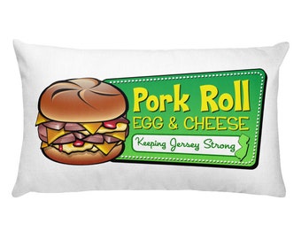 Pork Roll Pillow - Pork Roll Egg & Cheese - NJ Pillow - New Jersey - New Jersey Pillow - NJ Gift