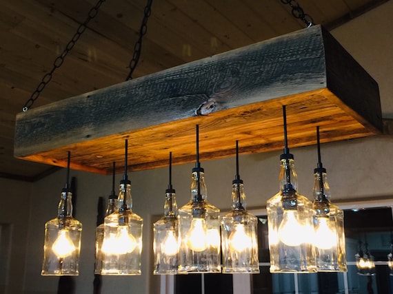 Reclaimed cheap wood chandelier