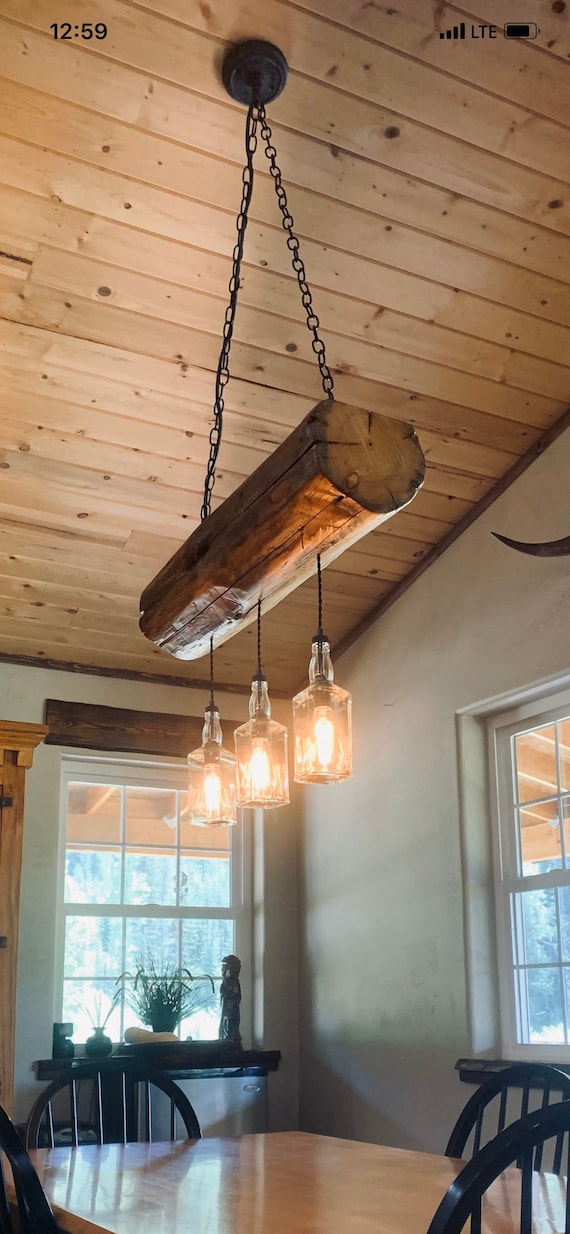 Wood beam clearance ceiling light