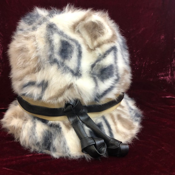 Vintage 1960s Elsa Schiaparelli Fur Cloche Hat, Pa