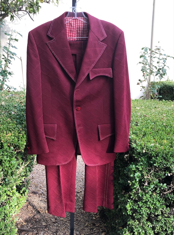 Ultra Fab Men's Vintage 1970s 2 Pc. Leisure Suit