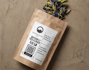 Butterfly Pea Flower Tea, Whole Dried Clitoria ternatea for Color-Changing Blue Herbal Infusions and Cocktails