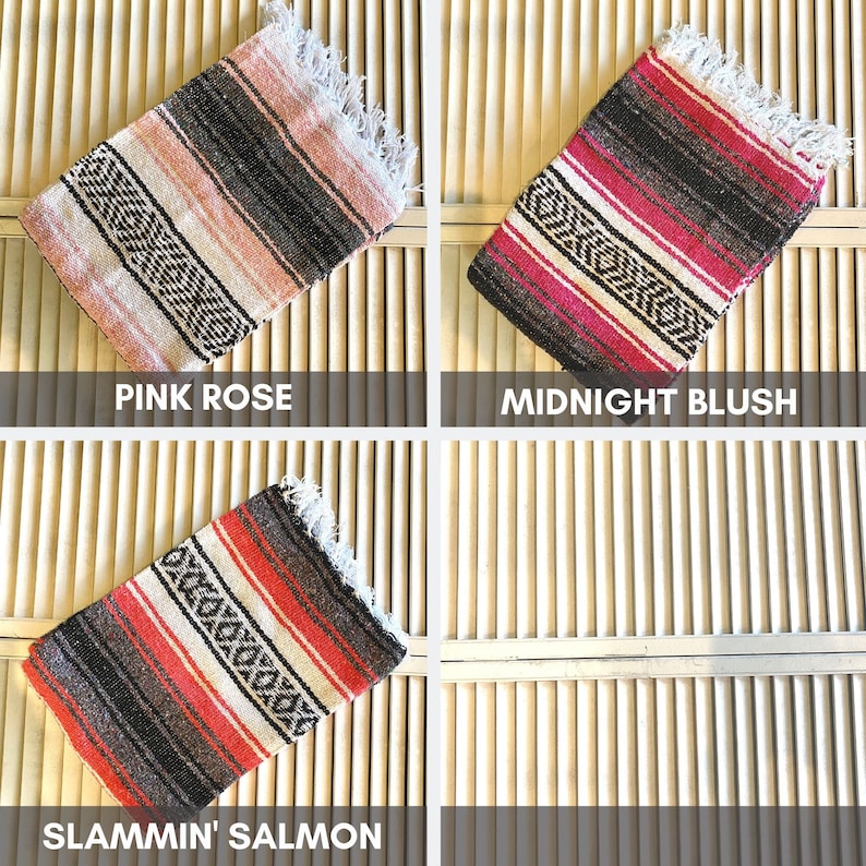 Handmade Mexican Blanket Serape Mexican Blanket 100 Etsy