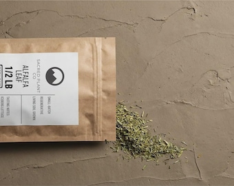 Hoja de alfalfa a granel / 1 libra de hoja de alfalfa / Hoja de alfalfa a granel / Hierba de alfalfa cortada y tamizada / Planta medicinal morada a granel / Alfalfa a granel