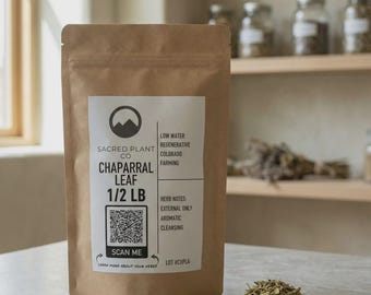 Folhas de Chaparral a Granel | 450 g de Folhas de Chaparral | Folhas de Creosoto | Creosoto a Granel | Hediondilla | Jarilla | Larrea divaricata | Ervas a Granel